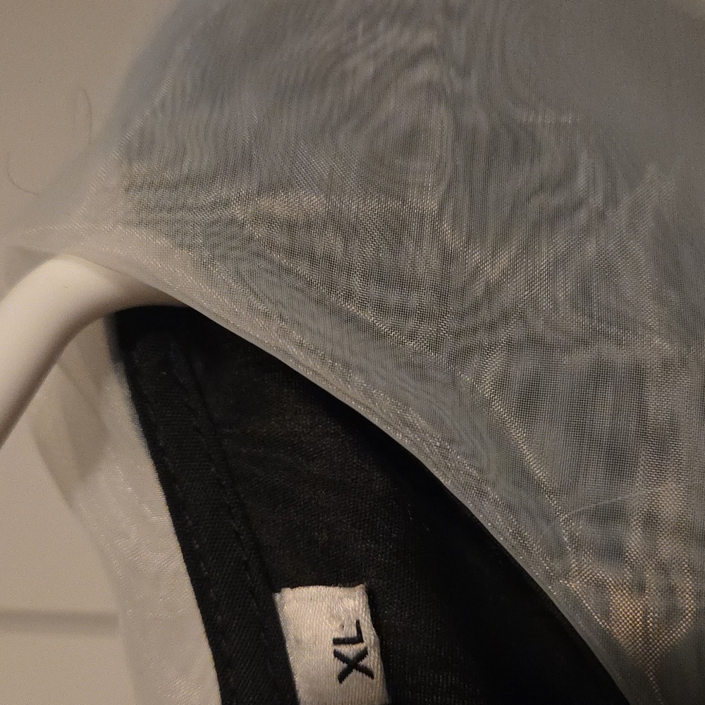 "Domestique" Black Cotton Maid Dress with Sheer Apron - Picture 11 of 12